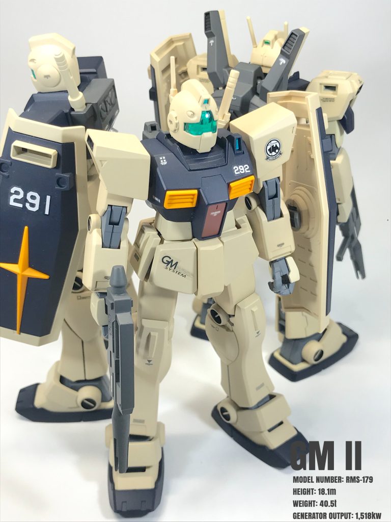 機体No.292 ジムⅡです。特に手を加えずプレーンに仕上げております。