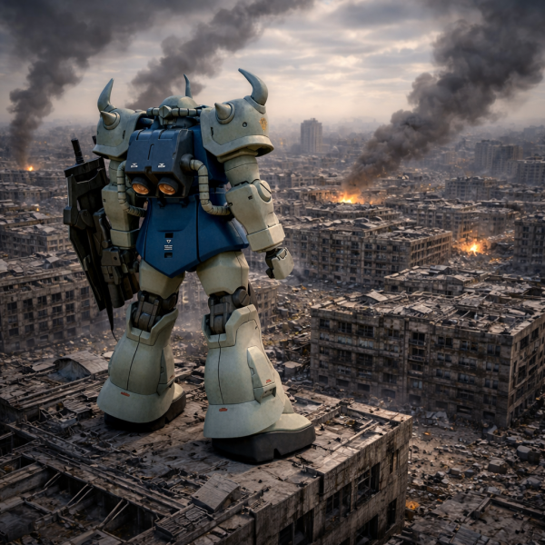 グフ・カスタム　市街地戦