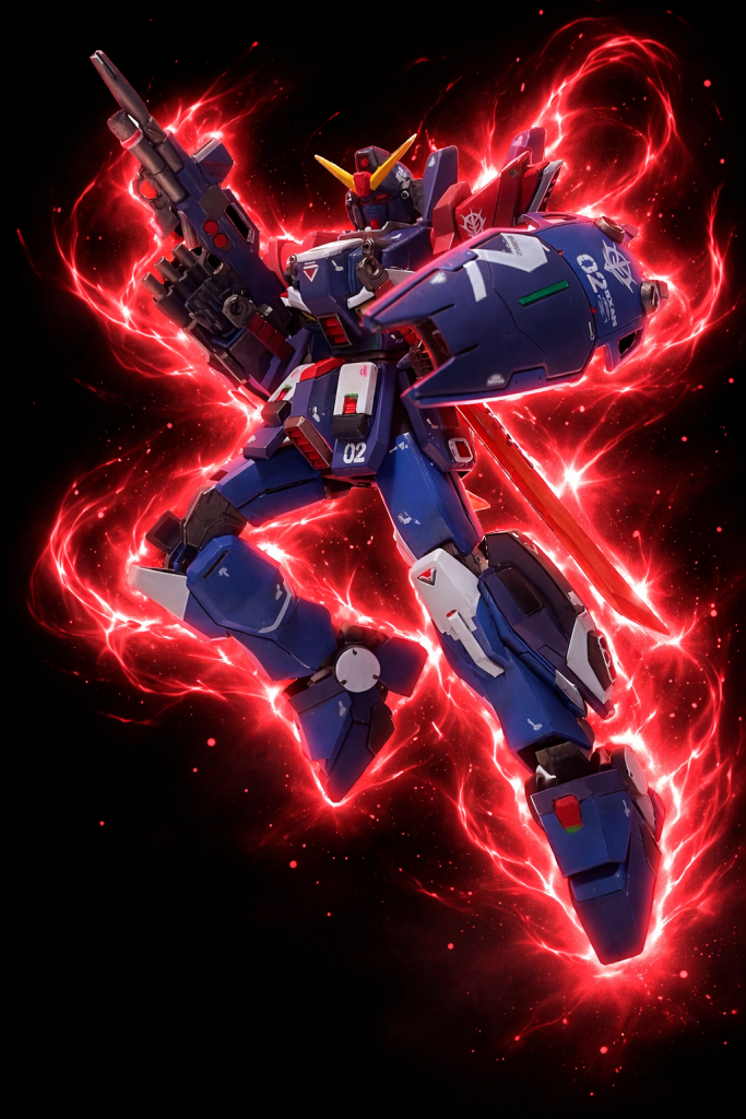 ビームライフルを構えてAI にオーラをお願いしたらとんでもないクオリティ😳