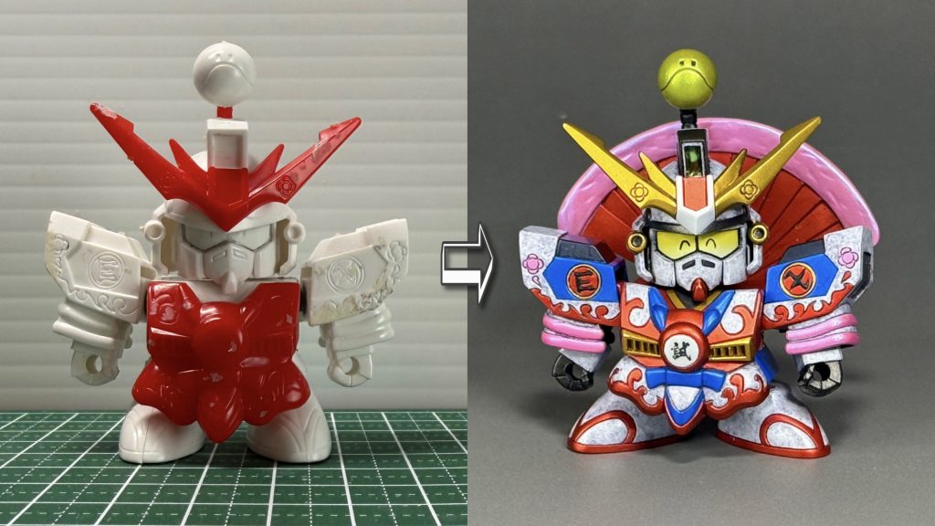 改造以下の通り。・鎧兜を幅つめし小型化・足、腕をボールジョイント化