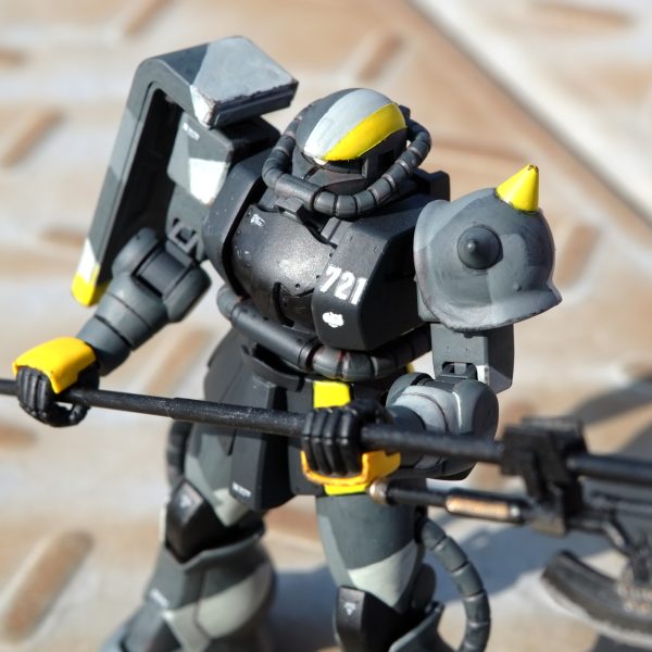 我が家のザクⅡ（息子機・黄色中隊カラー）