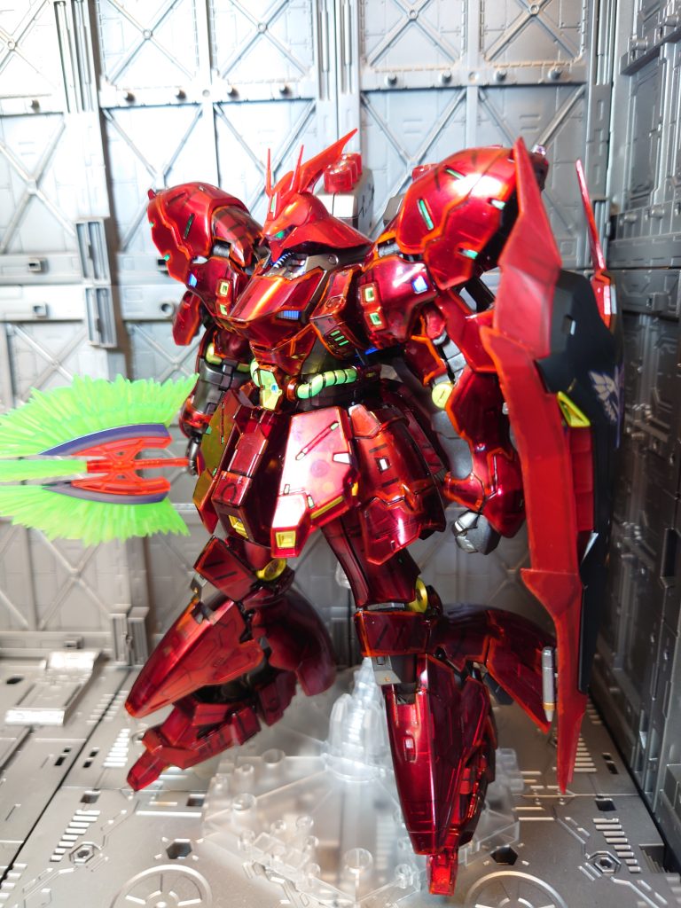 RG　サザビー　蛍光塗装付きメカニカルコアメッキ塗装