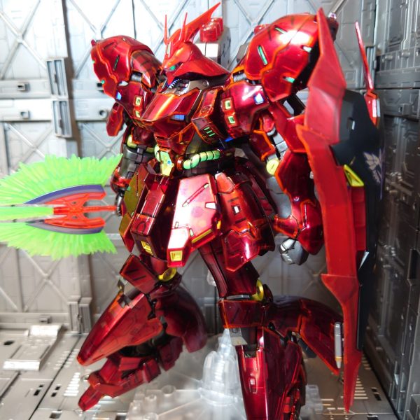 RG　サザビー　蛍光塗装付きメカニカルコアメッキ塗装