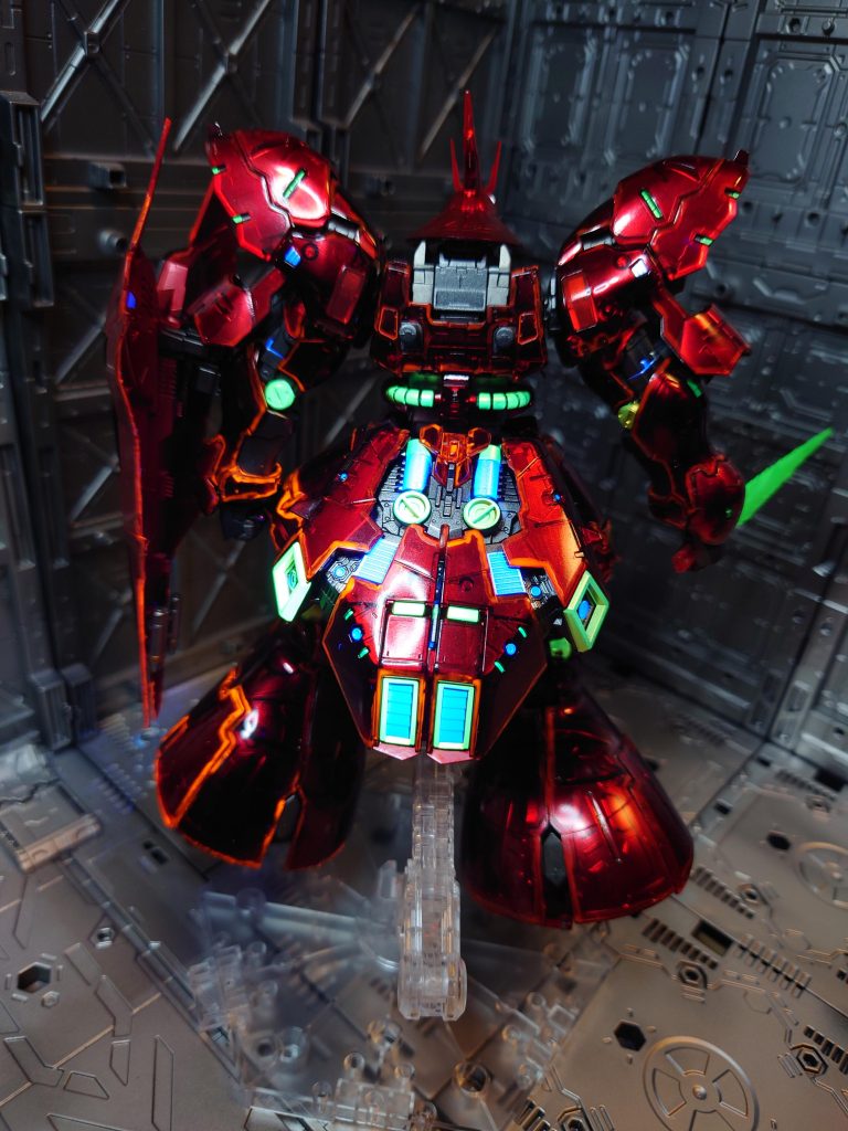 RG　サザビー　蛍光塗装付きメカニカルコアメッキ塗装–9枚目/制作者：フィン工房