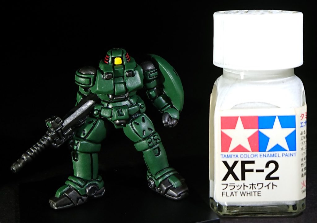 サーフェイサー→エナメル塗装→つや消しトップコート仕上げです。