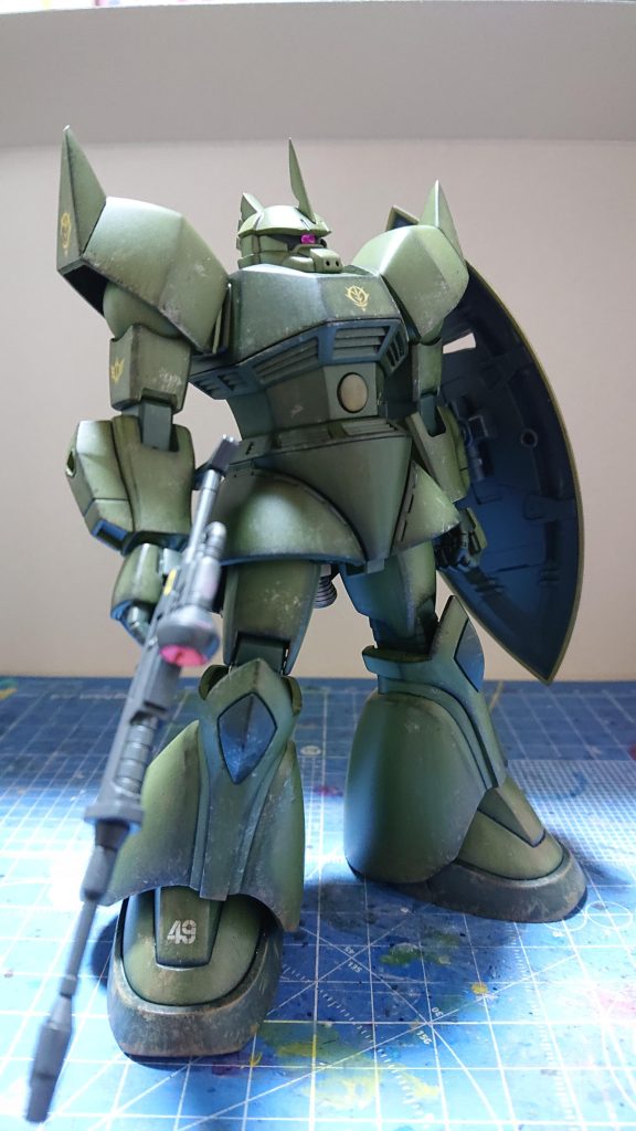 ウエザリングまで完了した状態。陸戦タイプなので汚し多めに