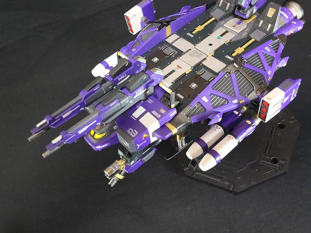 Gアーマーを意識した２連装のビーム砲装備。追加武装は、すぺてオプションパーツセットから😁。実はミキシングで可動アームはかなり使うのですが肝心の武装をまったく使ってなかったので今回大量投入してやりました😄。