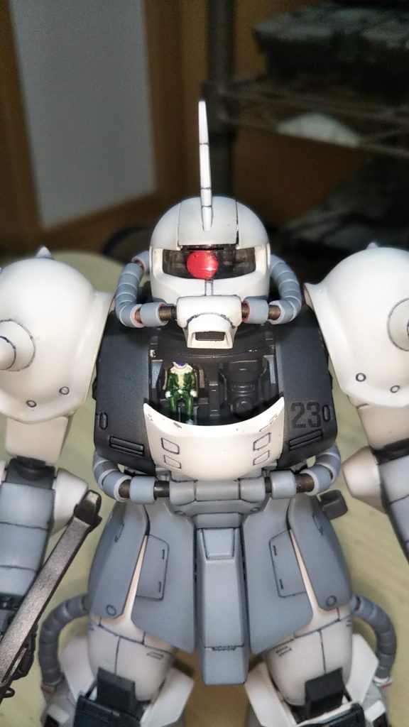 このキットにはパイロットシン・マツナガ大尉がついています💦