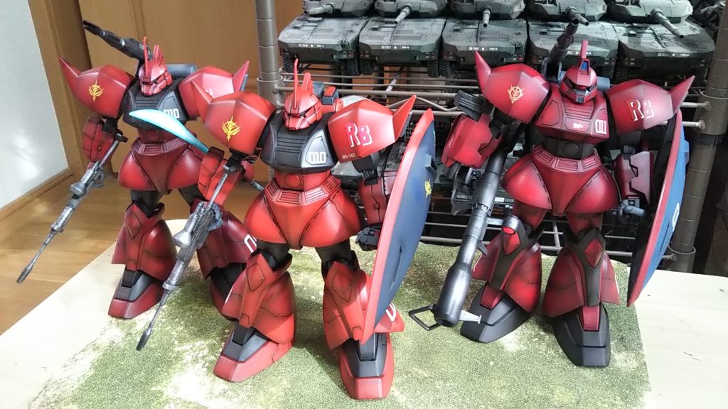 MGジョニーライデンゲルググver1.0、各種揃い踏み