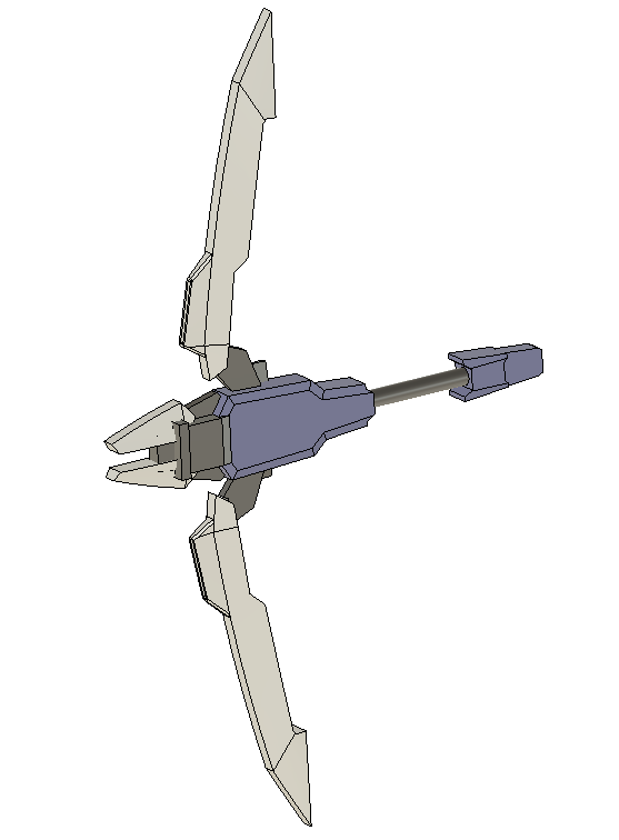 展開するとこ弓に変形するようパーツを配置してみました実際に製作してみたが、変形させる手間やシールドに変形機構盛るとか問題点が多く、最終的に質量兵器としてもシールドごと飛ばせばいいんじゃないかとなり、キットの形状になったとか妄想を 大まかに形状を整えたら後はディテールアップします