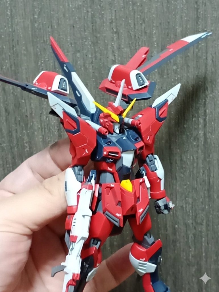 デカールワーク前の塗装後本体なにげにライフルの色分けが面倒でした