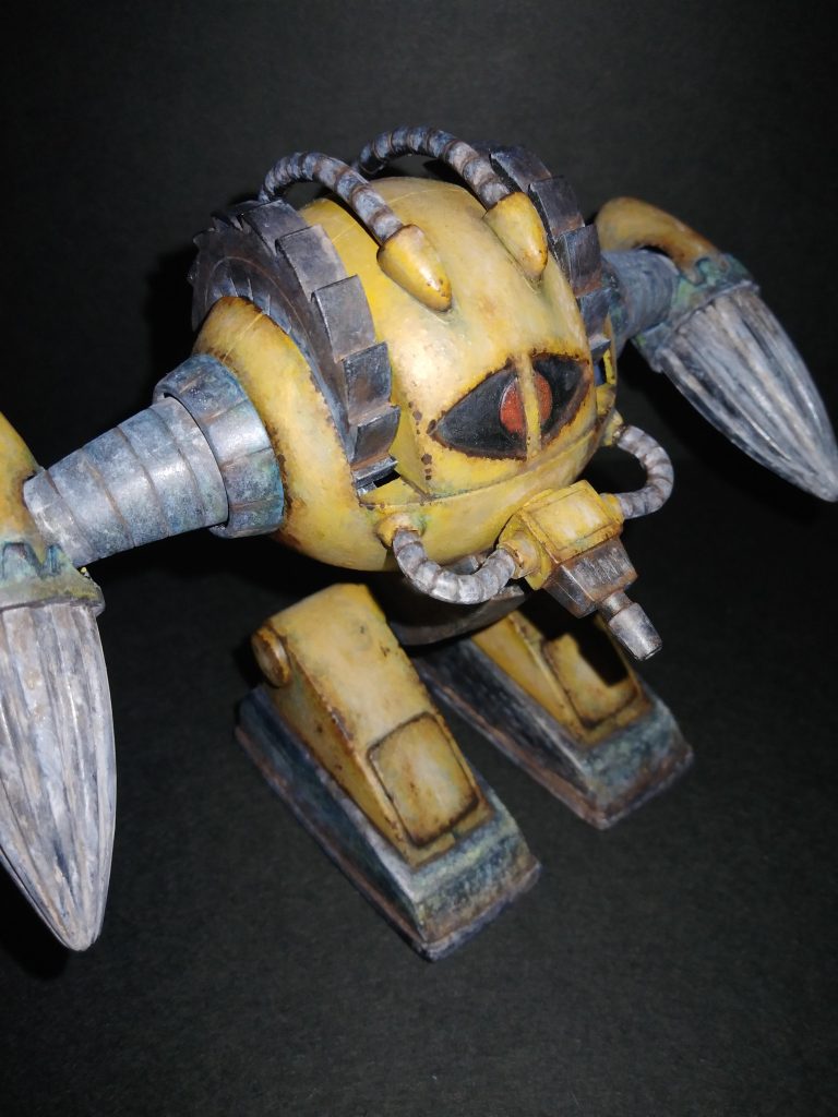 可動域もほぼなく、ポージングも出来ません。どこから撮っても格好良くならないのですが、塗装は十分に楽しめました。ウェザリングには最適なキットです。最後までご覧いただき、ありがとうございました😊