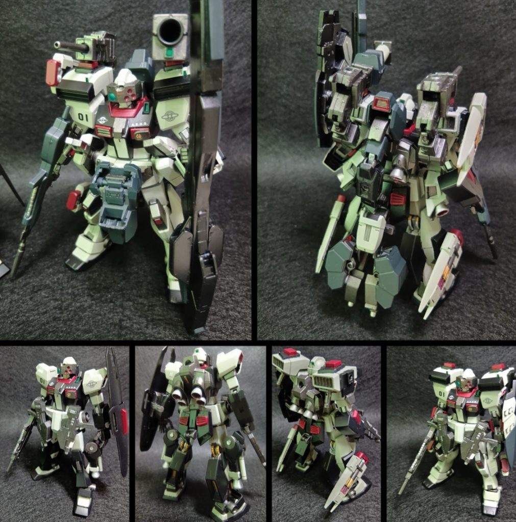 本体のジムⅢはヘッドギアを装着していて、光学センサーユニットや赤外線カメラユニットなどを搭載されていて、デブリ群に隠れた敵MSを索敵することが可能