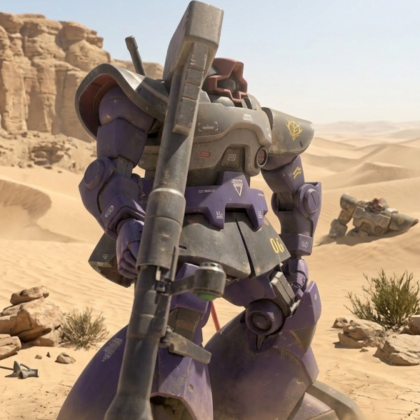 MSM09 ドム　ウェザリング　メタリックカラー塗装