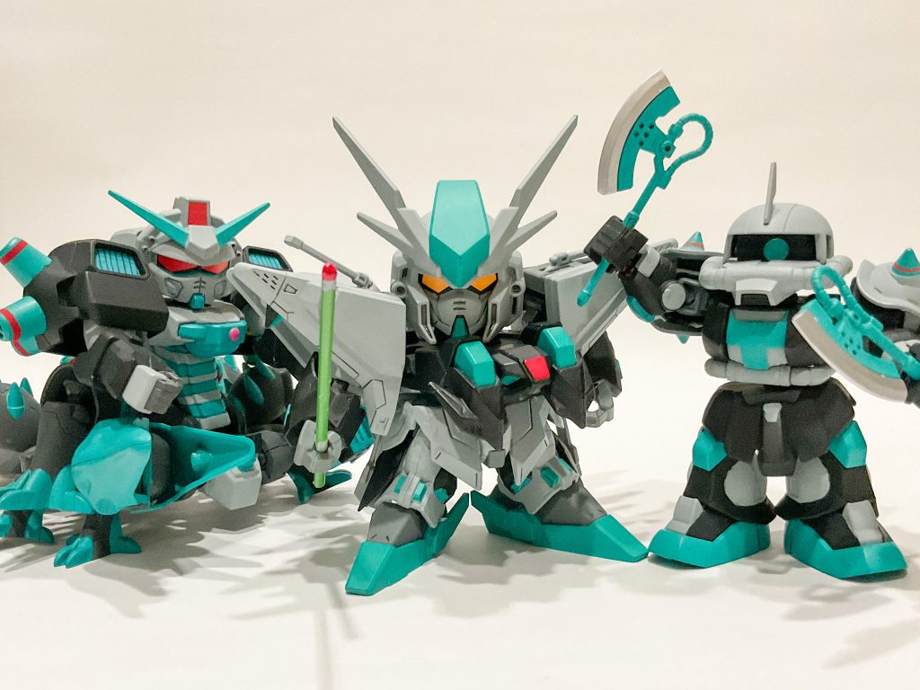 これまでの落選記念作品たちと。バンダイ様には3作品も投稿するキッカケを与えていただき本当に感謝いたしております(棒読み) ご覧いただきありがとうございました。