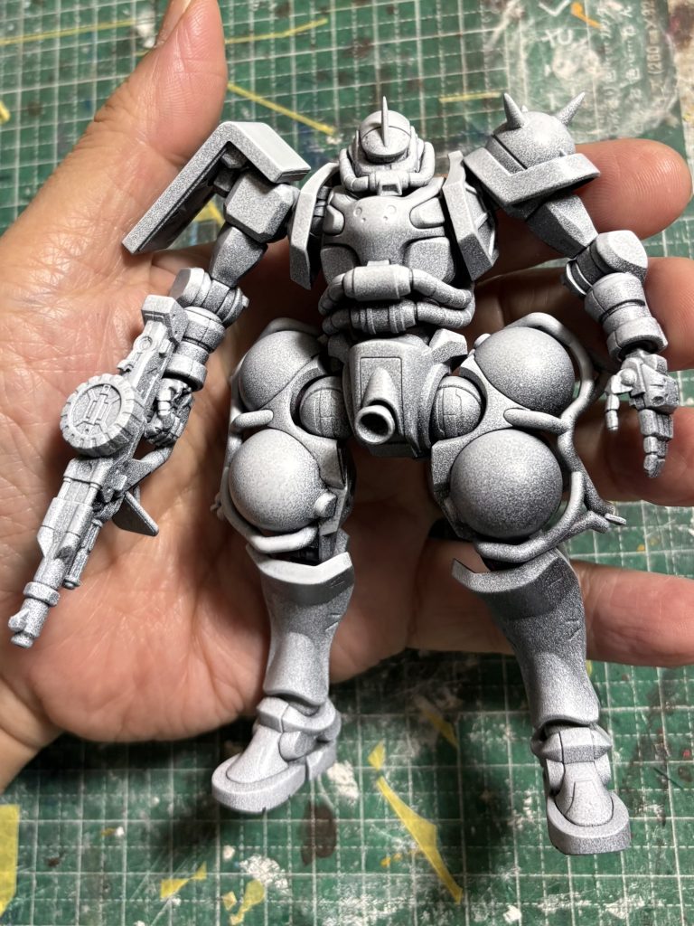 黒サフ白サフ重ね吹き