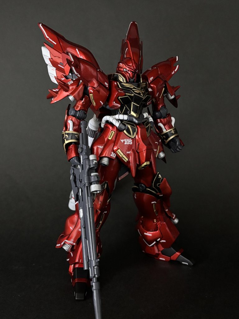 ツヤあり　グレーサフ→シルバー→クリアレッド重ね