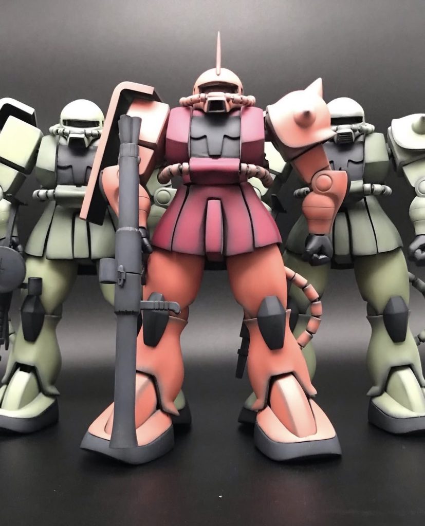 1/100 旧キットザク 4体同時製作–2枚目/制作者：Yasbon_0527