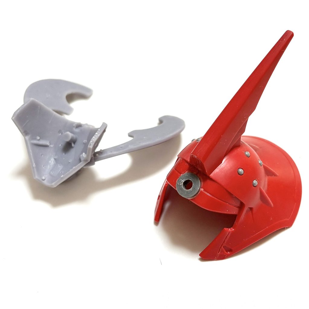 3Dモデリングしたクワガタを接続するために、兜には受けとなるジョイントを設置しました。