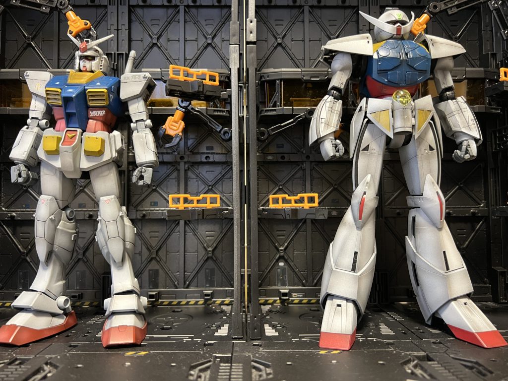 と、作品レビューみたいになってしまいましたが、未視聴の方は是非。という事で、おまけです。初代RX78-2とツーショット。