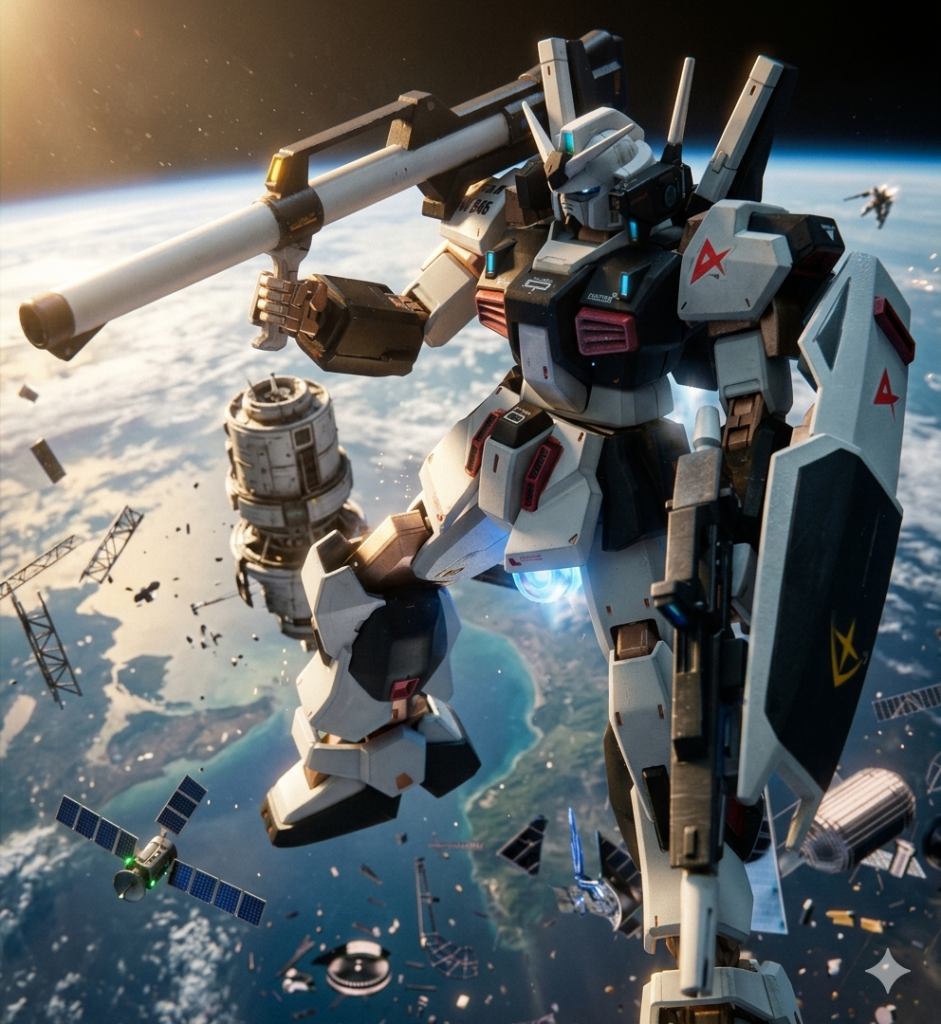 バズーカの方はこんな感じ。バズーカから発射光出してくれとか、左耳付近からバルカン発射してくれとかやると破綻しました(^^;