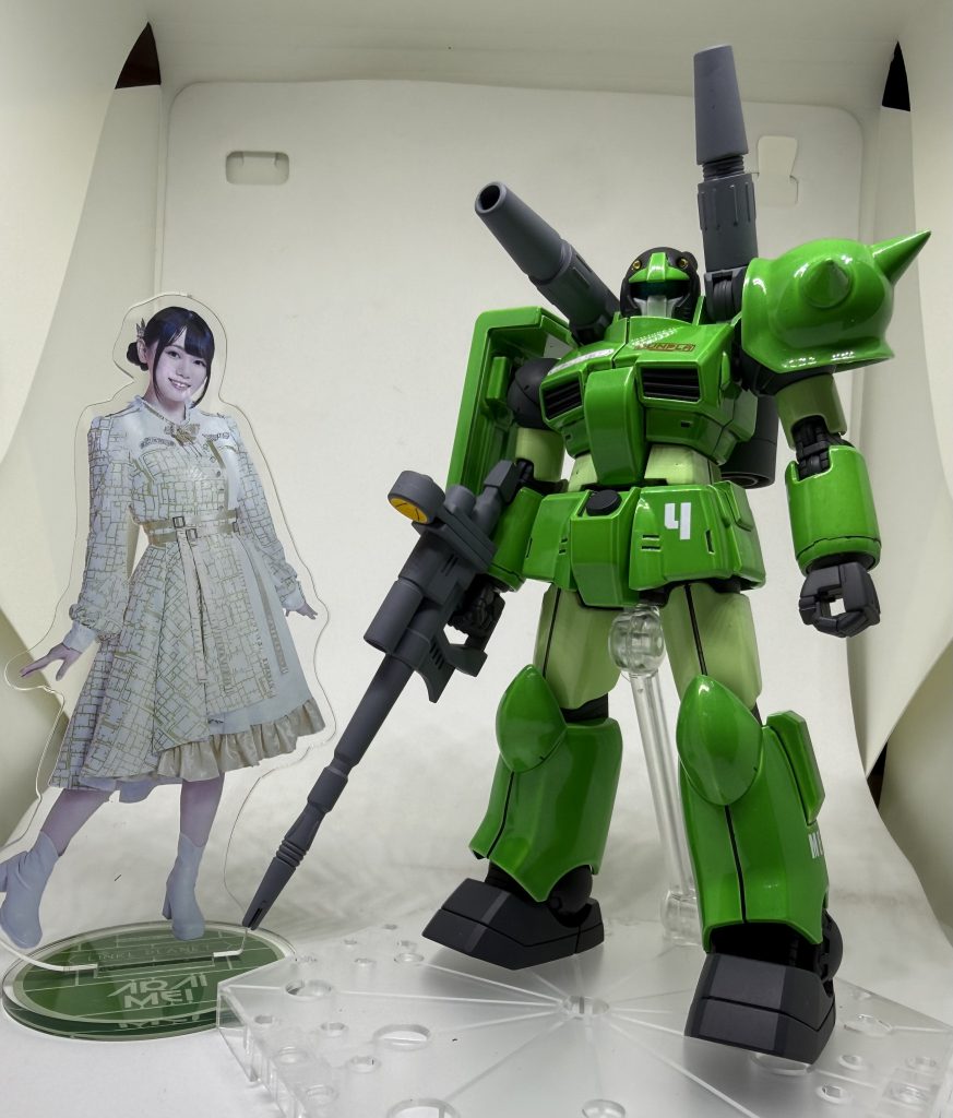 ・荒井芽依さん【ザク推し】M.S.GのマイナスモールドIIを使用し、お団子髪型をイメージ。前に作ったガンキャノン(ザクかぶれ)が気に入ったのでこちらにも追加で採用しました。・使用カラーステラグリーン&ステラワカクサグリーン