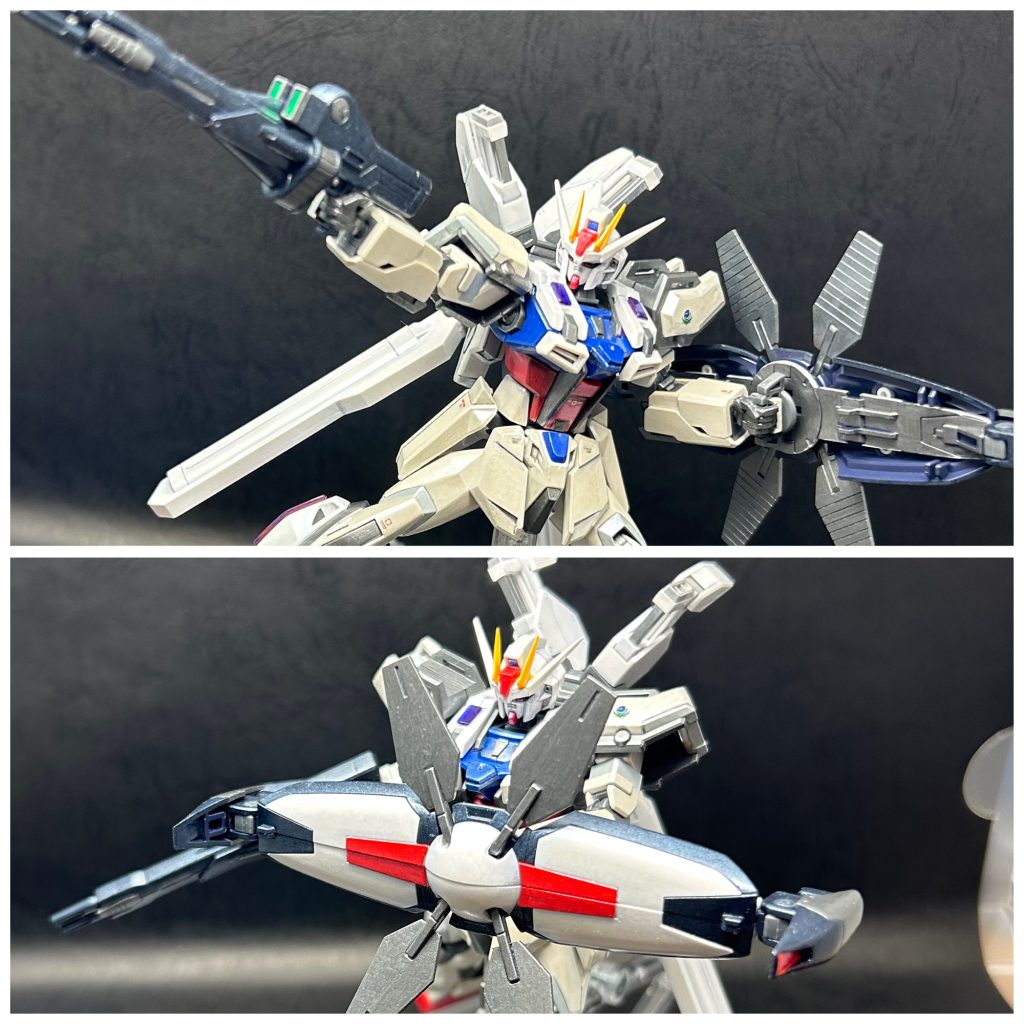 各グリップ部もサイズに若干の差があった為、持たせる時はエックスの方のハンドパーツを使用。