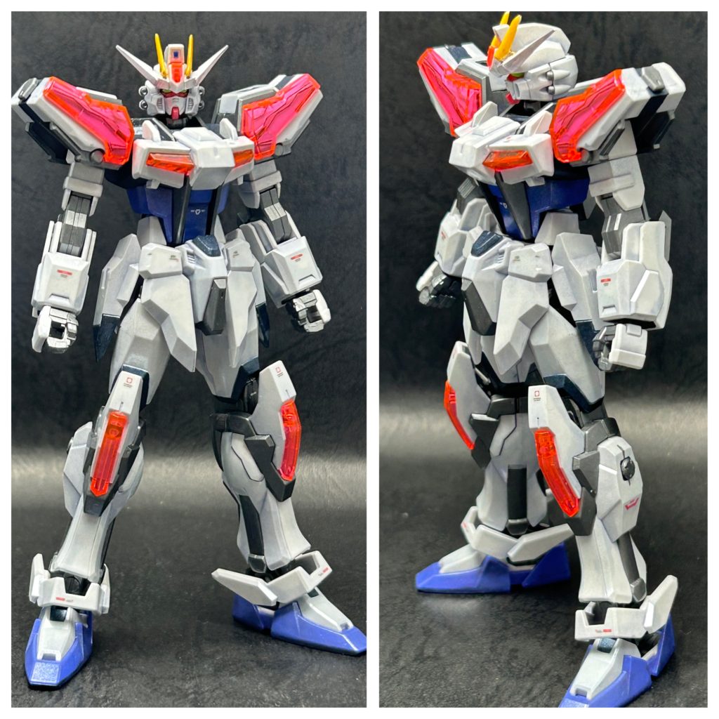 もう一方のベース機エクシードギャラクシー。選定理由はストライクよりサテライトキャノンが似合いそうだったから。3ミリ穴は一部埋めています。