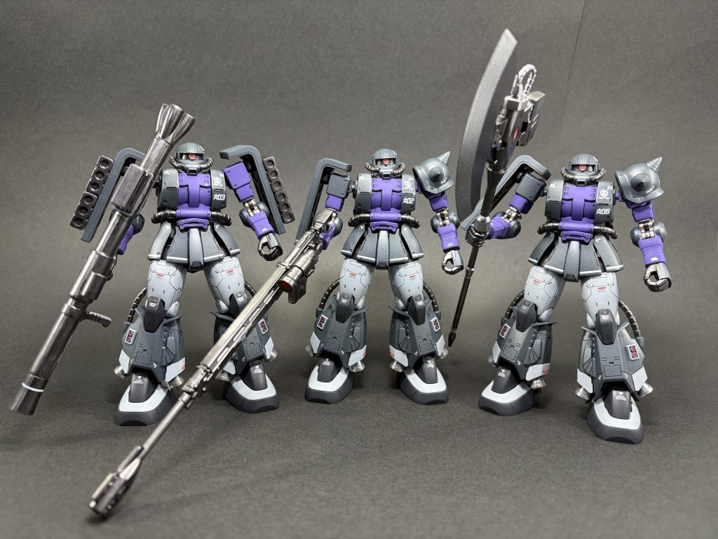 HG 黒い三連星３機 高機動型ザク オリジン版