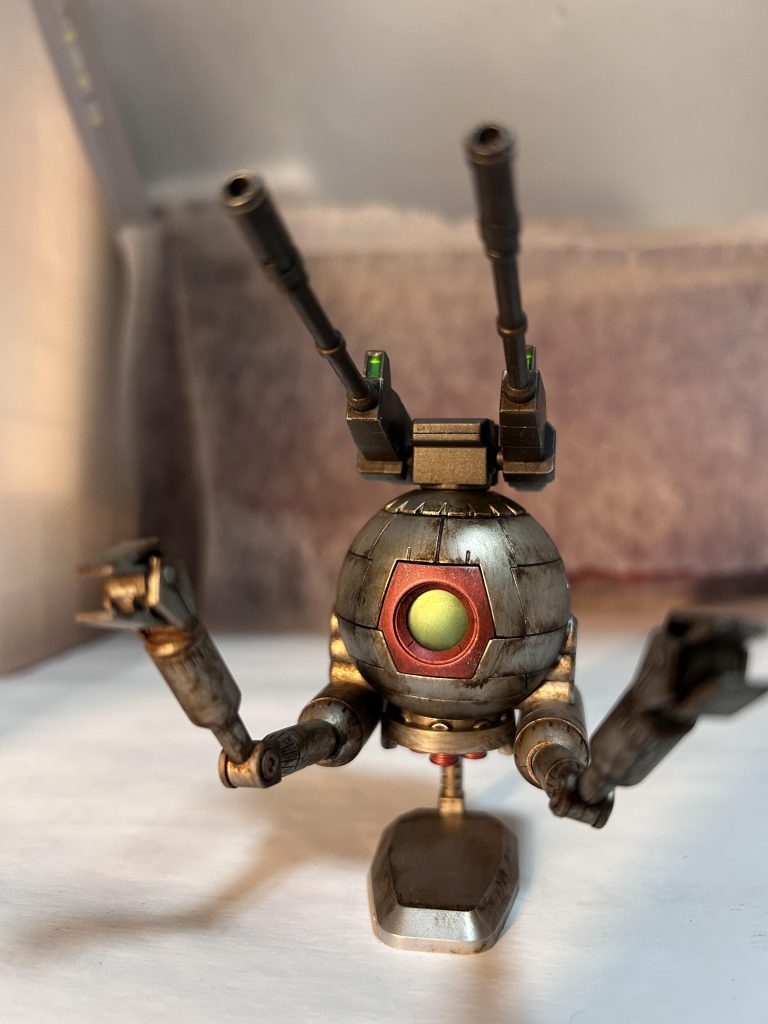 照明をオレンジにして、戦火の光のように