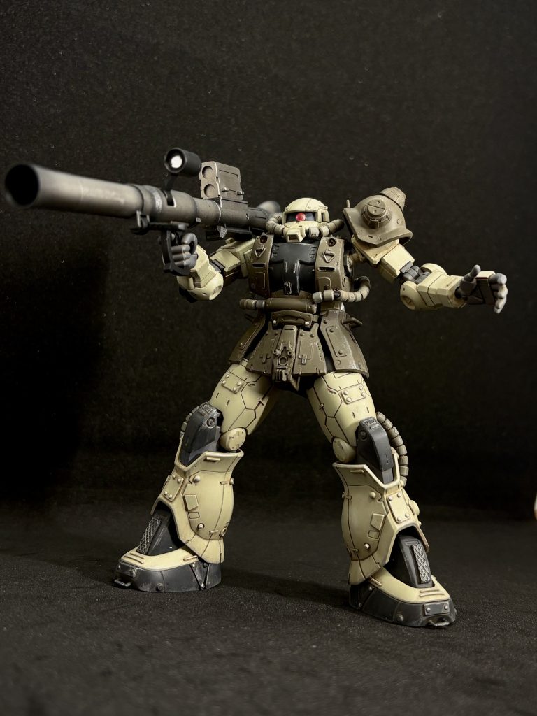 ザクバズーカ！スコープにはサチプラモさんのオールマイティモノアイを貼ってます！キラリと光り大好きです😍