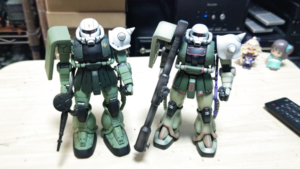 作品名：偉くなる前の先代<p>シン・マツナガ機 20世紀モデル（左）（ギレンの野望より）</p>
