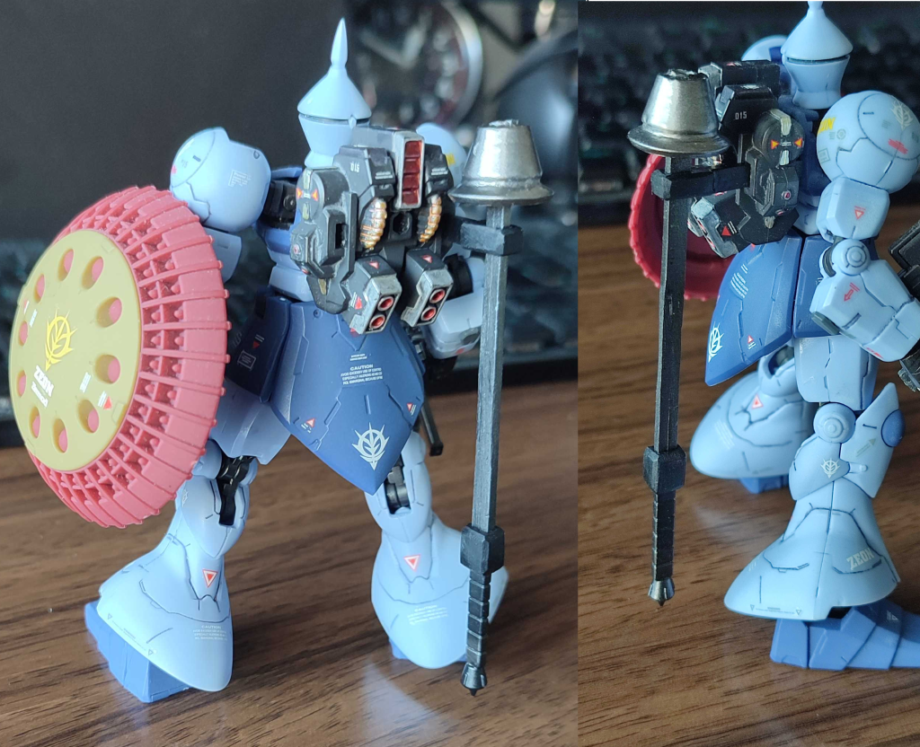 なお、ビームランスは自作のマウントパーツでバックパックにマウント可能