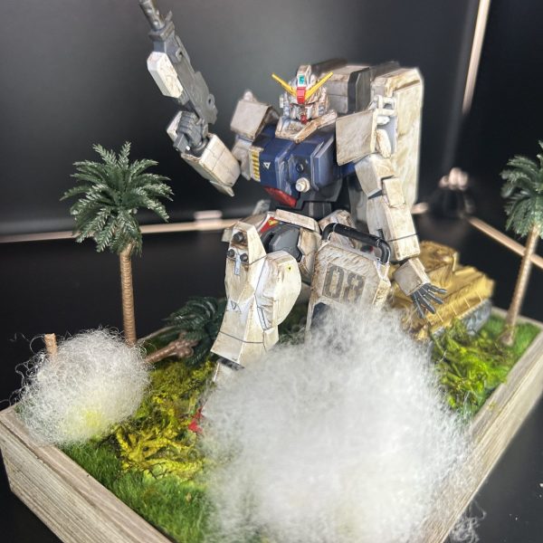 陸戦型ガンダム手乗せジオラマ　とある宇宙世紀にて