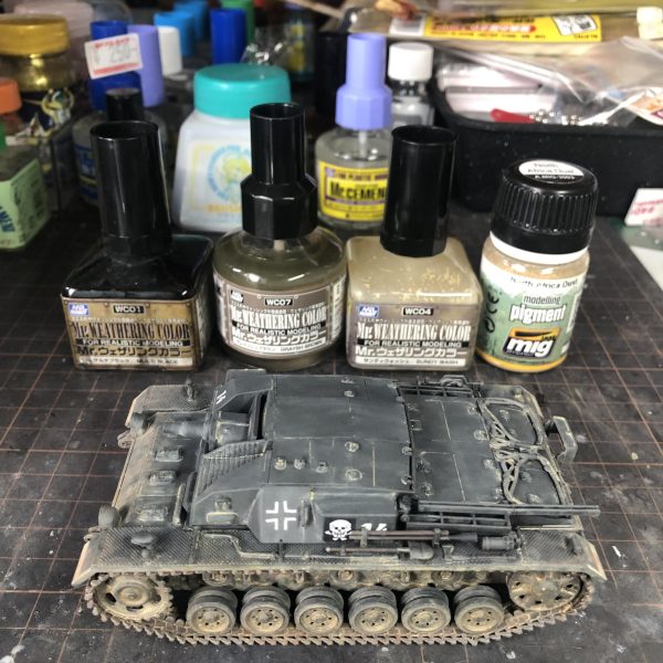 砂土汚れのウェザリング練習！