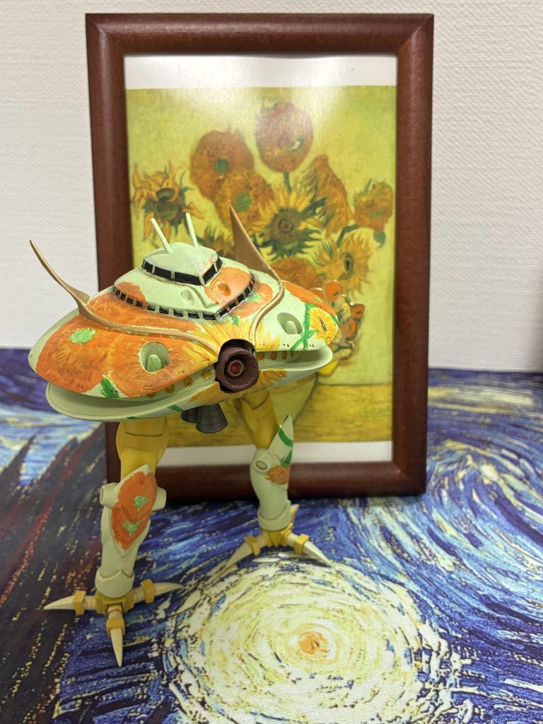 という訳で、油絵風ガンプラ2作目のビグ・ザムでした！2作目にもなると旧キットMAの曲面がキャンバスのように見えてくるので不思議です。MSでも試してみたいところ…水陸両用MSがベストでしょうか🤔閲覧頂き、ありがとうございました！