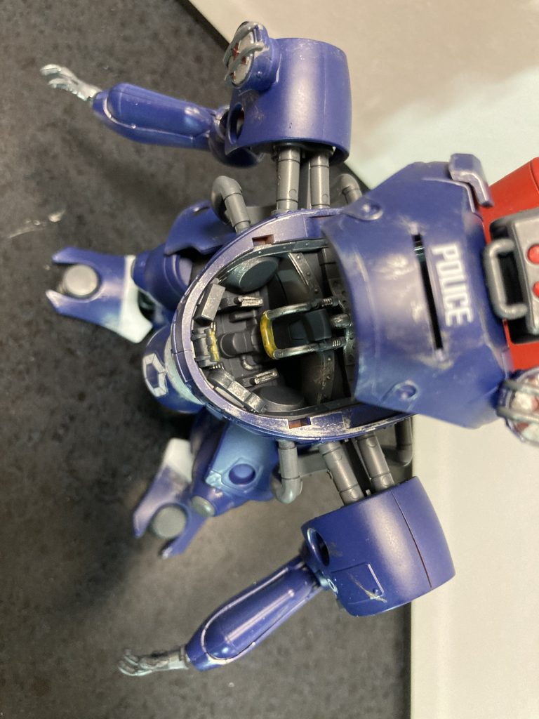 ハッチオープン状態を上から。