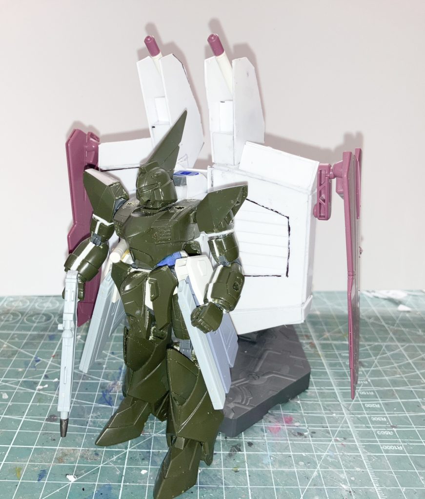 リフターの大部分はプラ板で作成しています！キャノン砲やリフターの翼は1/100 ジャスティスから拝借しています。