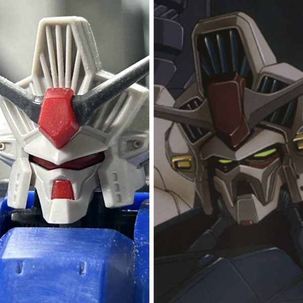 超雑に足首延長していたため、後ろからガッツリ延長箇所が見えちゃっていたので、プラ板で簡易的なハメ込みパーツを作りました。ディテールなんかは後で足してそれっぽく仕上げるつもりです。顔もフェイスラインをシャープにして劇中っぽい雰囲気に近付けようとしています。笑リアアーマーも大型化しました。あとは前腕が少し短い気がするので伸ばそうか検討中です。分かりにくいですがコックピットの下もちょっと構造が気に入らなかったのでカットして、プラ板でそれっぽいパーツに変更してハメこんでます。なんか腹筋みらいで微妙なんでデザイン変えようと思います😂笑(3枚目)