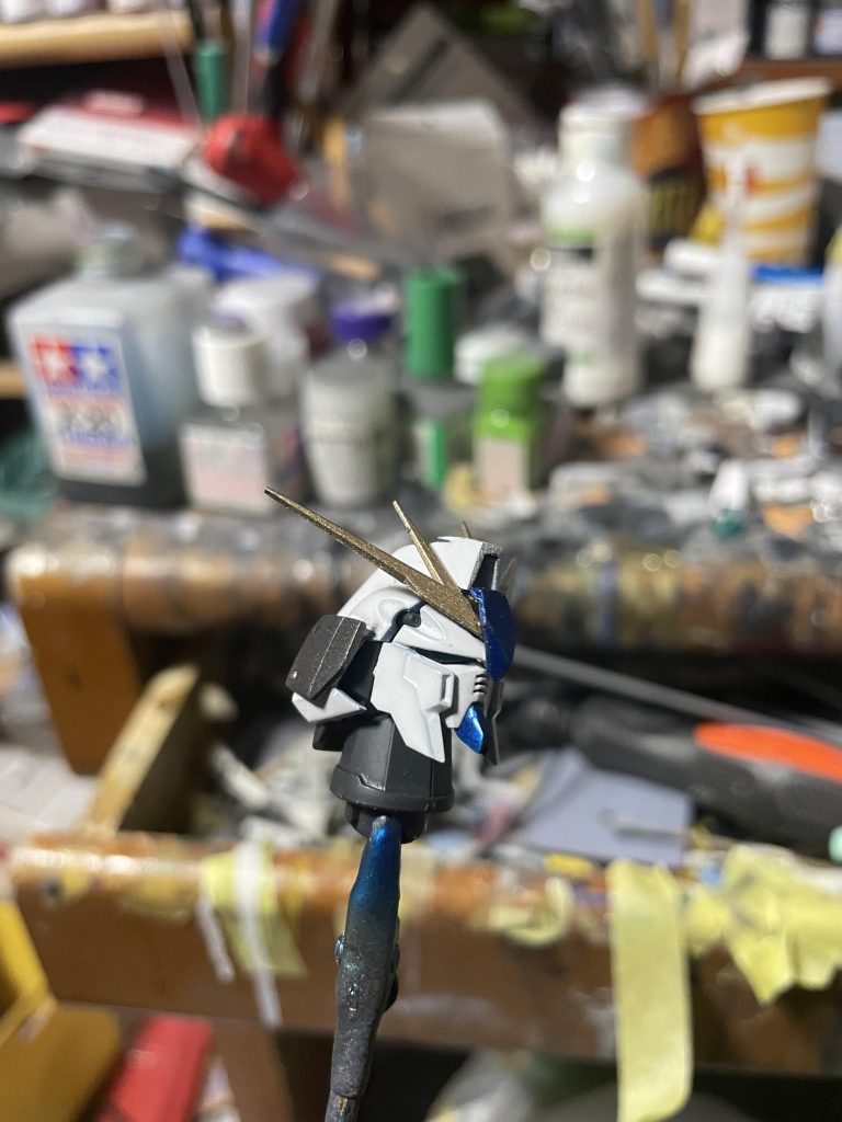 とかさ部分をアンテナギリまで延長し、重心を変えました。