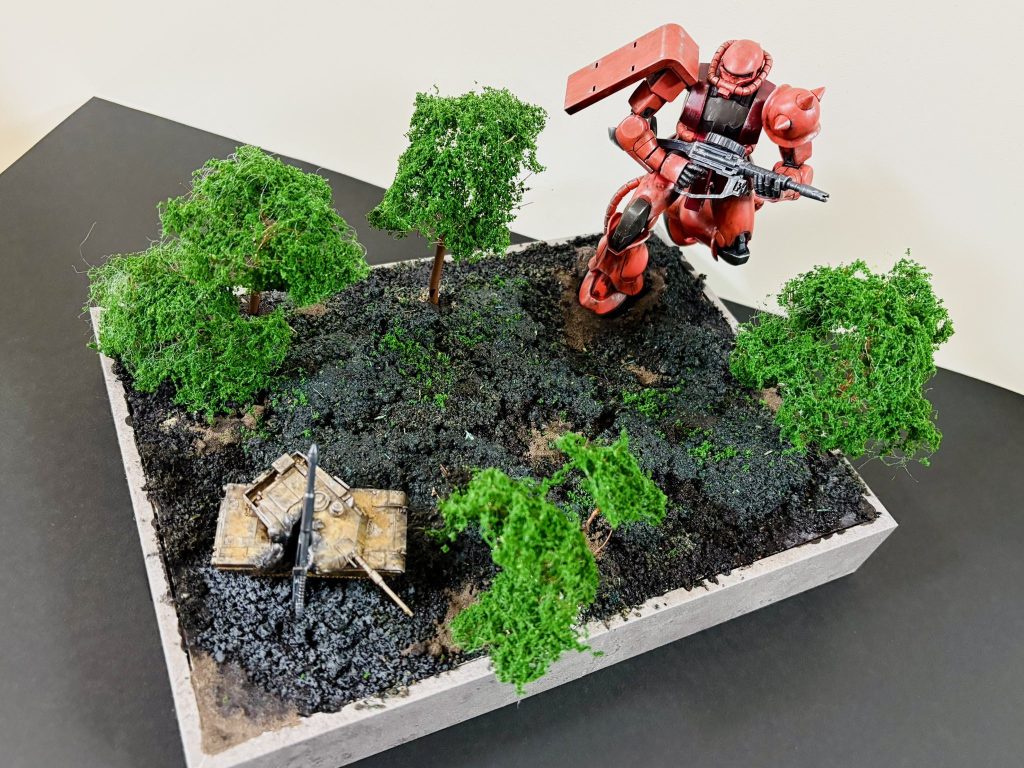 最後に木を植えて完成です！フィルター加工する前の実際の色味はこんな感じになります🩵