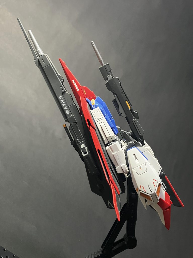 以前掲載の時はビームライフル無かったので併せて製作しました。これで完全verです。実質メガランチャーとビームライフルを同時に装備しないでしょうが。