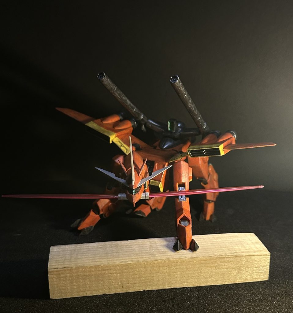 筆塗り全塗装で、いい感じのオレンジが調色出来たかなーと満足してます