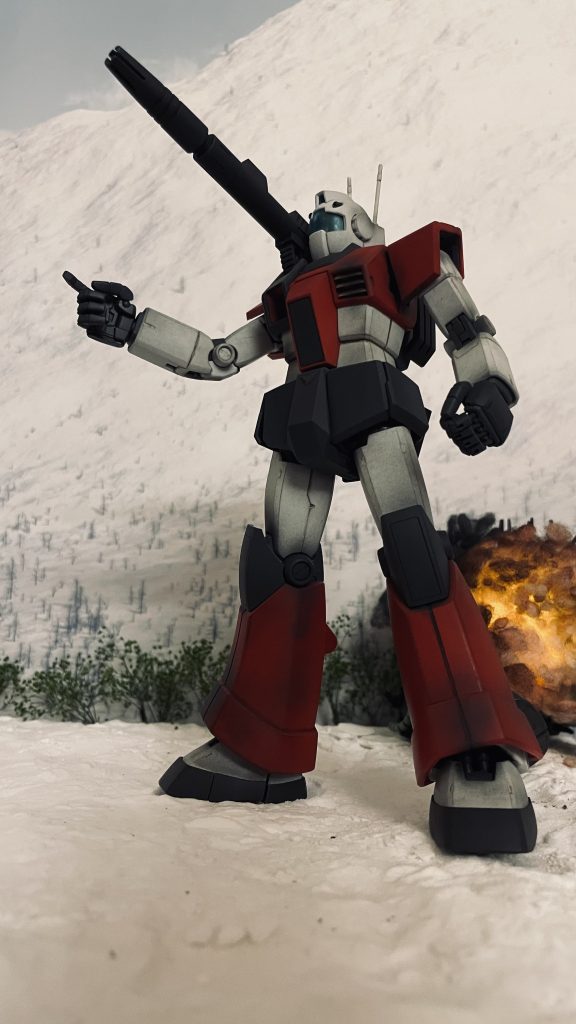 次回作MGジムキャノンを使用して1/144MSVボックスアートの再現を予定しています!!