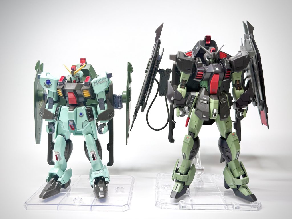 元キットと比較。かなりスタイルよくなりました。