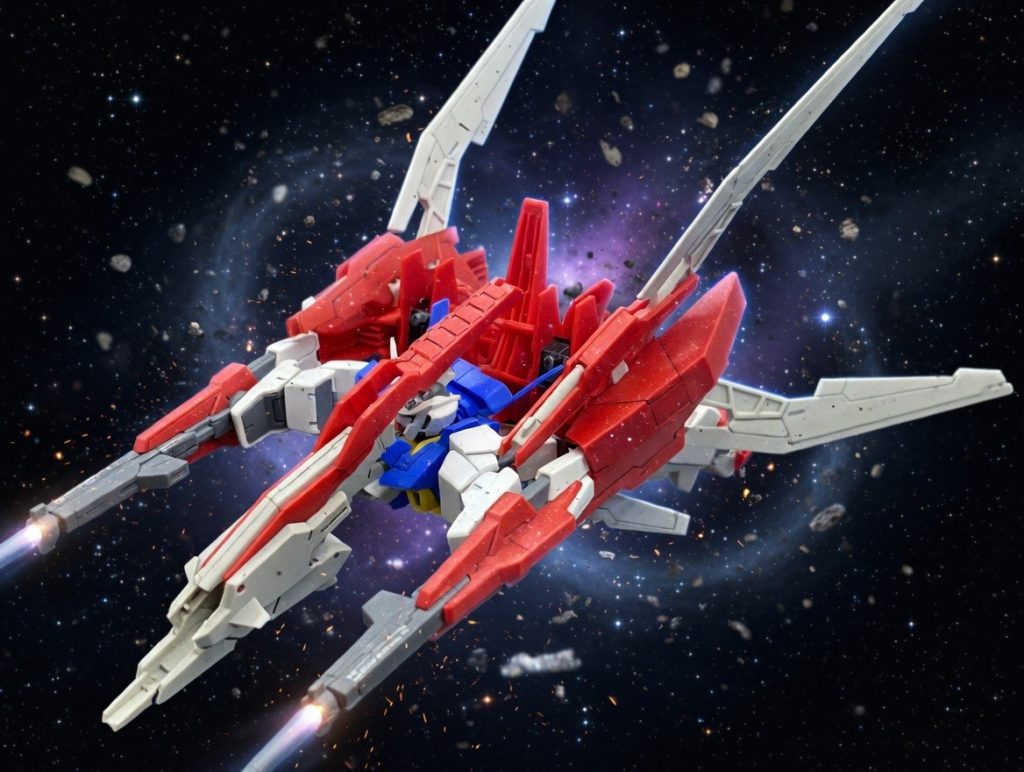 そしてストライダー形態に変形!これができるのでストライダーの名前を冠してます。ダブルバレッドでの変形をさらにサポートする形でした