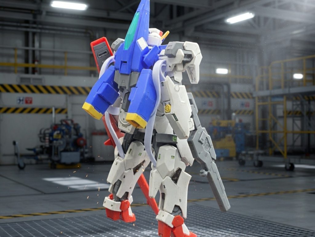 全身を前後から腕部や脚部に腰部に備えたエネルギーパックとケーブル接続で出力向上を図ったという設定を思いついてプルトーネを選びました