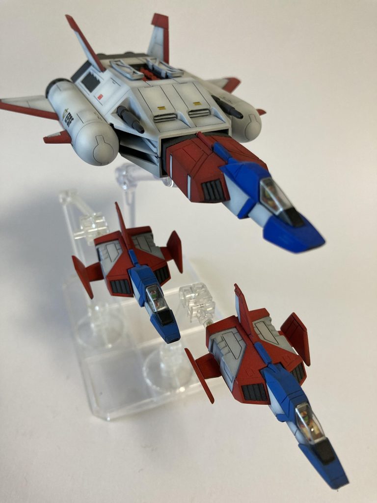 コアブースターもセイラ機💦コアファイターはアムロ機、セイラ機…(セイラさん多いな💦)