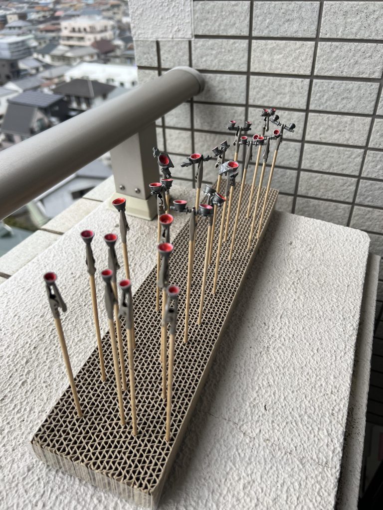 自然乾燥(*'ω'*)ホコリが付着するのでお勧め出来ない方法です。