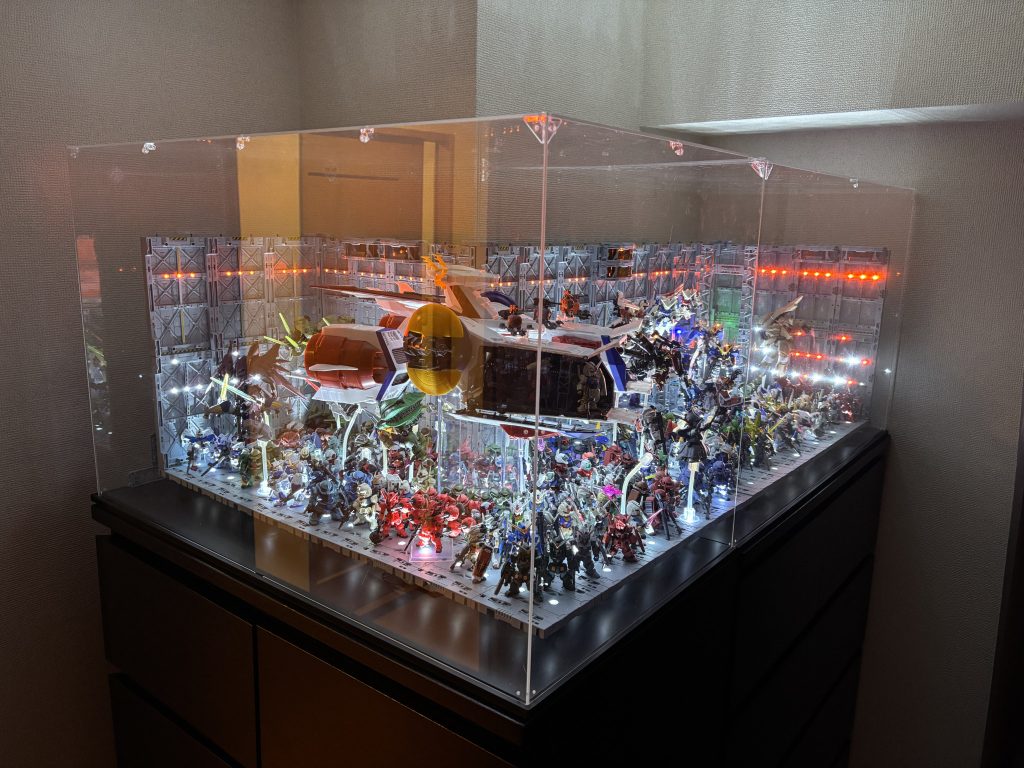 第3期工事も無事に完了！この角度でコレ見ながら、酒飲んでました。超接近して見たり、離れて広角でみたりと…完全に幼児退行です。